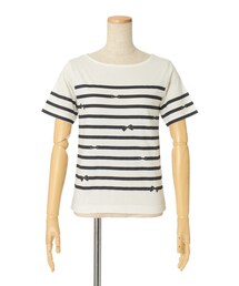 F i.n.t | リボンボーダープリントT/F i.n.t(Tシャツ/カットソー)