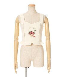 F i.n.t | ストロベリーバスケット刺繍ビスチェ/F i.n.t(その他トップス)