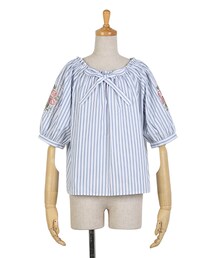 F i.n.t | 袖カットワーク刺繍コットンブラウス/F&A(シャツ/ブラウス)