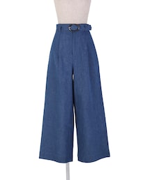 an another angelus | べっ甲バックルデニムワイドパンツ/F&A(デニムパンツ)