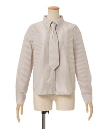 F i.n.t | ネクタイ付きストライプシャツ/F i.n.t(シャツ/ブラウス)