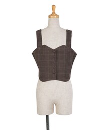 F i.n.t | ベスト風グレンチェックビスチェ/F i.n.t(その他トップス)