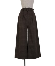 F i.n.t | グレンチェックワイドパンツ/F i.n.t(その他パンツ)