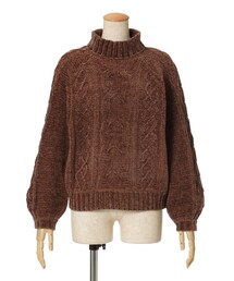 F i.n.t | モールヤーンケーブルニットプルオーバー/F&A(ニット/セーター)