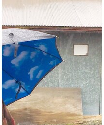 Lieben | 外は真っ黒。中は青空。雨でも上を向けば青空が広がってます。70センチと大きくて便利で、雨の嫌な気持ちも吹っ飛ばす、元気になれる傘です!(長傘)