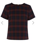 Oasis Multi-Claret Check T-Shirt(Shirts)