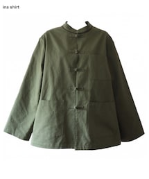 ëpa | ミリタリーチャイナシャツ(ミリタリージャケット)