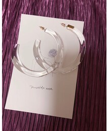 マチルダローズ | big acryl wavy hoop(ピアス（両耳用）)