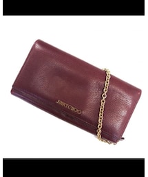 JIMMY CHOO | 【古着】JIMMY CHOO/チェーン付ウォレット/ボルドー(財布)