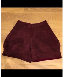 TSUMORI CHISATO | ボルドーのベロアショーパン(その他パンツ)