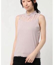 NICE CLAUP | ハイネックレーストップス(Tシャツ/カットソー)