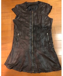 古着 | (古着)レザー風ジップワンピ(ワンピース)