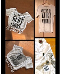 古着リメイク | セルフリメイクTシャツ(ｶｰﾄｺﾊﾞｰﾝ)(Tシャツ/カットソー)