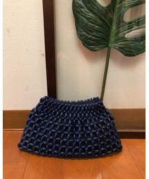 東京蛍堂 | (古着)ヴィンテージ/ウッドビーズ製クラッチ(クラッチバッグ)