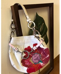 COACH | (古着)大きな花柄ミニバッグ(バッグ)