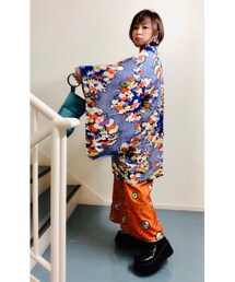 羽織👘 | 羽二重の古典花柄羽織👘(採寸ボディースーツ)