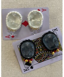 n.com.shop | ベビーフェイス ビーズ刺繍ピアス(ピアス（両耳用）)