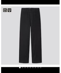 UNIQLO | ワイドフィットジーンズ　ブラック　25(デニムパンツ)