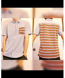 POWER TO THE PEOPLE | パッチワークポケット 半袖シャツ(シャツ/ブラウス)