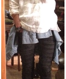 FIVE BROTHER | シャンブレー ワークシャツ(シャツ/ブラウス)