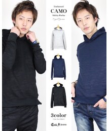 Cook jeans | エンボスカモパーカー /ブラック(パーカー)