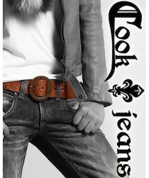 Cook jeans | サークルスタッズベルト /レッド(ベルト)