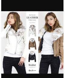 Cook jeans | Foxダブルライダース /ライトグレー(ライダースジャケット)