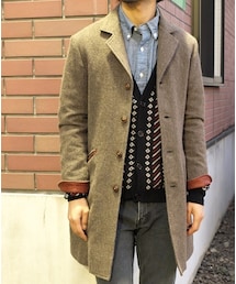 “Gypsy&Sons” VTG フランネルチェスターコート(トレンチコート)