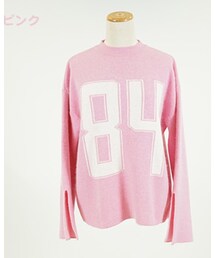 Pink | スリット・プルオーバー (トップス)