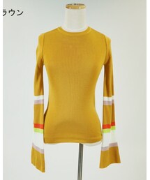 yellow | トランペット・スリーブ・Tシャツ(ニット/セーター)