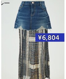 SCRUM | シースルー・デニム・スカート(デニムスカート)