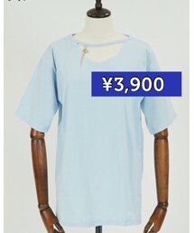 スカイブルー♡ | チョーカーネックトップス(Tシャツ/カットソー)