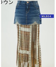 SCRUM | シースルー・デニム・スカート(デニムスカート)