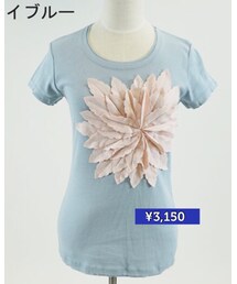 スカイブルー♡ | 花びら・ユニークTシャツ(Tシャツ/カットソー)