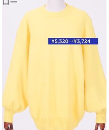 イエロー♡ | パルーンスリーブニット(ニット/セーター)