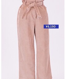 ベージュ♡ | コーデュロイワイドパンツ(その他パンツ)