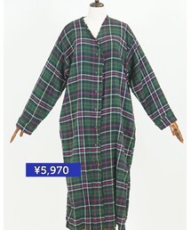 カーキ♡ | 切りっぱロングシャツ(シャツ/ブラウス)