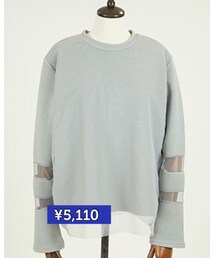 ダークグレー♡ | シースルートランペットスリーブ(シャツ/ブラウス)