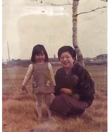 祖母と私🌸 | 母の手作りワンピース🐰🐰なんだそうです(その他)