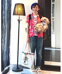 昨日のコーデ🌸 | テカテカしててすみません、、(その他)