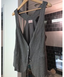 mao made | 前はおじさん、後ろはガーリーなベスト💗700円也(ベスト)