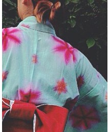 konatsumade | #浴衣#染めた#雪花絞り(浴衣)