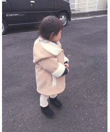 GLOBAL WORK | キッズ【洗える】カットソーボアフードコート/567580(その他アウター)