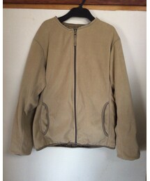 ???? | ノーカラーフリースジャケット(リメイク)(ノーカラージャケット)