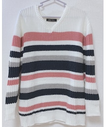 しまむら | Ｍサイズ／ボーダーニット(ニット/セーター)