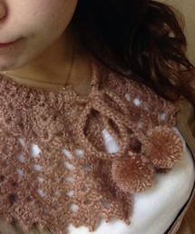 mama made | 母の手編みのつけ襟♡(マフラー)