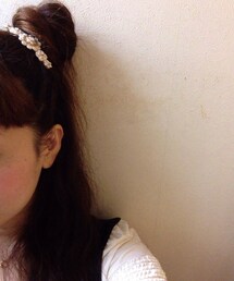 ハーフお団子にレースバレッタ♡

(バレッタ/ヘアクリップ)
