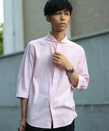 ESSENTIAL GARMENT MEN'S BIGI | 7分袖シャツ/エーゲ海コットン×ベルギーリネン(シャツ/ブラウス)