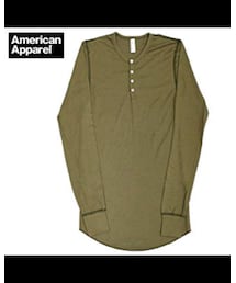 American Apparel | AMERICAN APPAREL ‘Baby Thermal Henley Long Sleeve T-Shirt’(Tシャツ/カットソー)