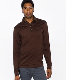 American Apparel | “fine jersey long sleeve leisure shirt(Brown)”(シャツ/ブラウス)